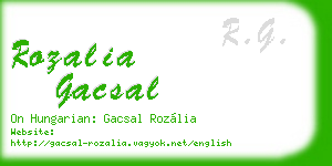 rozalia gacsal business card